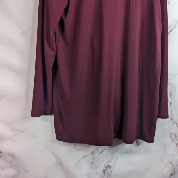 J Jill Long Sleeve Top Size Medium Red Shirt Women Stretch Wrap Scarf Infinity - Picture 7 of 13